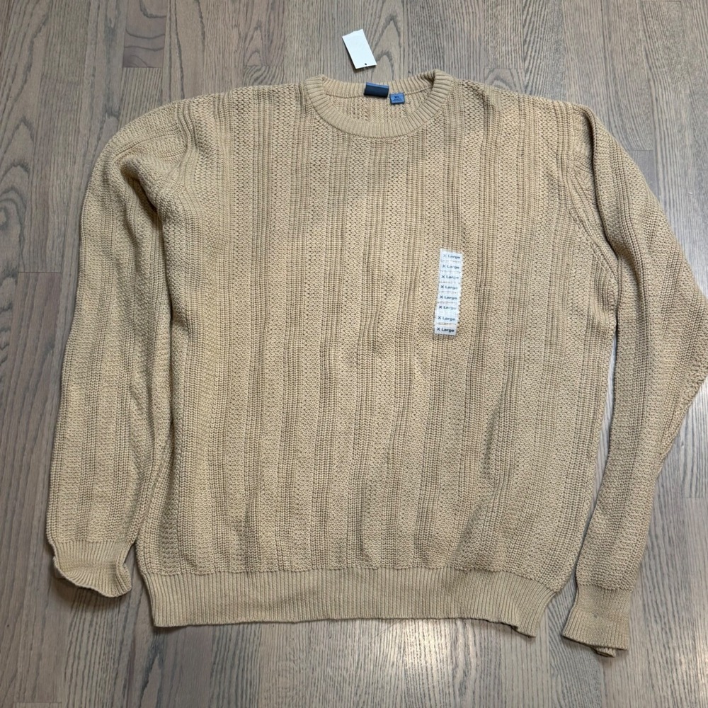 MOST Men's Knit Sweater‎ Size XL Crew Neck Textured Knitwear Top